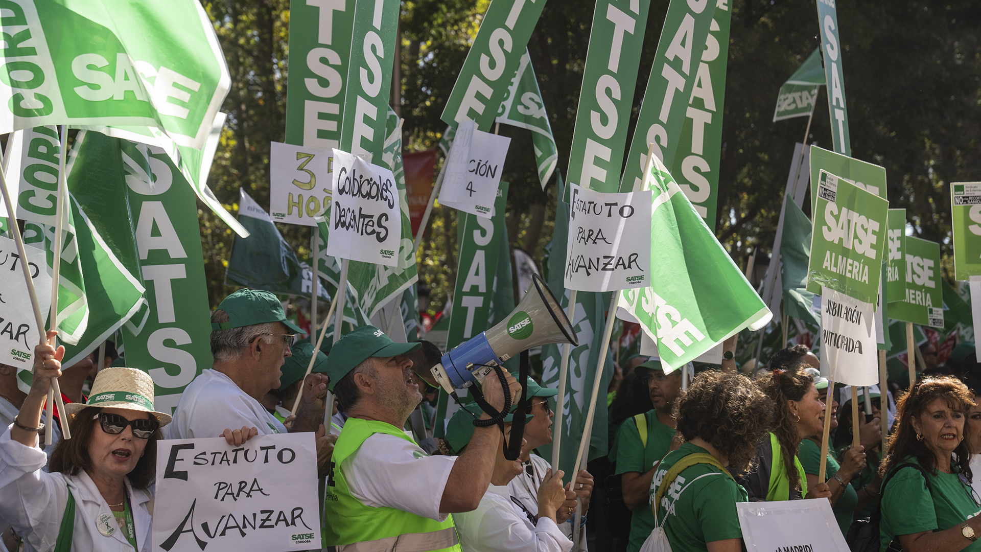 Protesta de SATSE por un nuevo Estatuto Marco