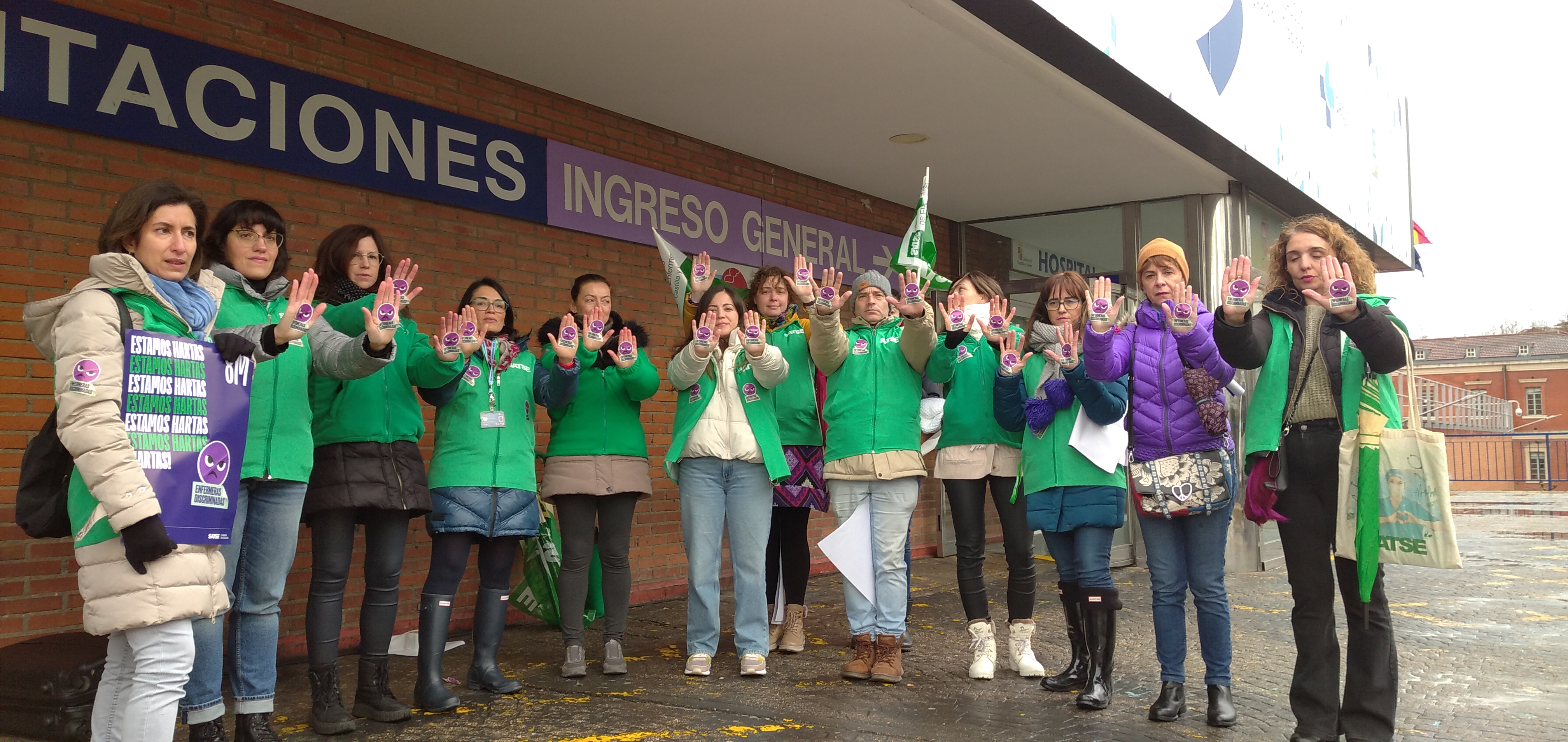 Concentración de SATSE Castilla y León en Hospital Clínico de Valladolid el 8 de Marzo