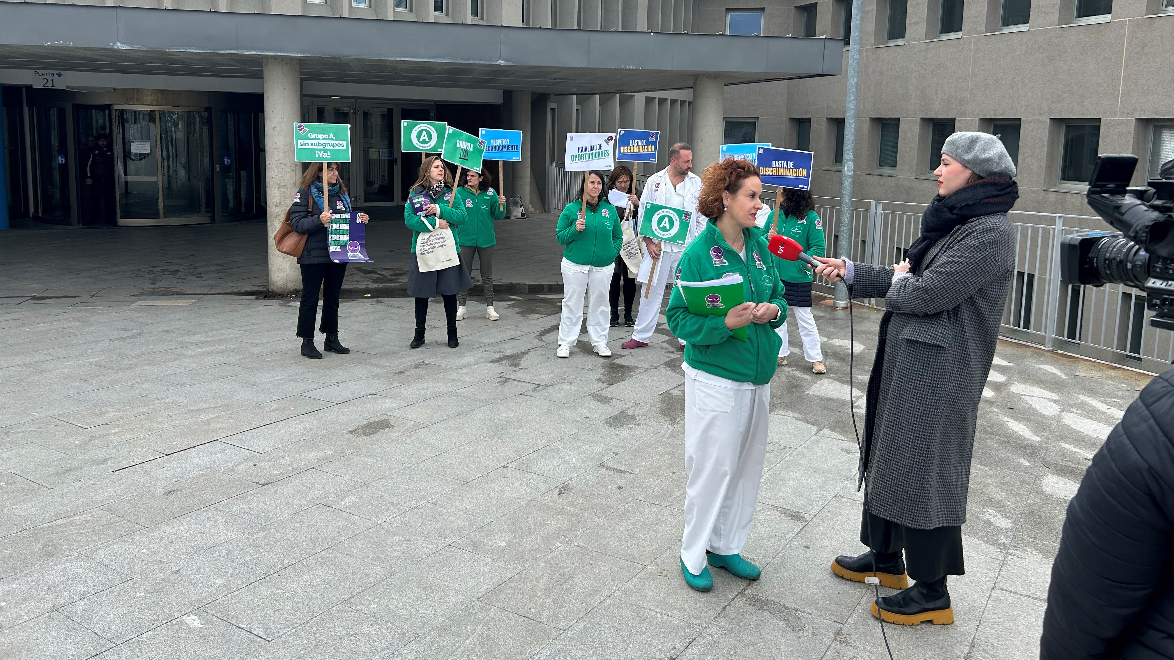 Concentración de SATSE en el Hospital de Segovia el 8 de Marzo